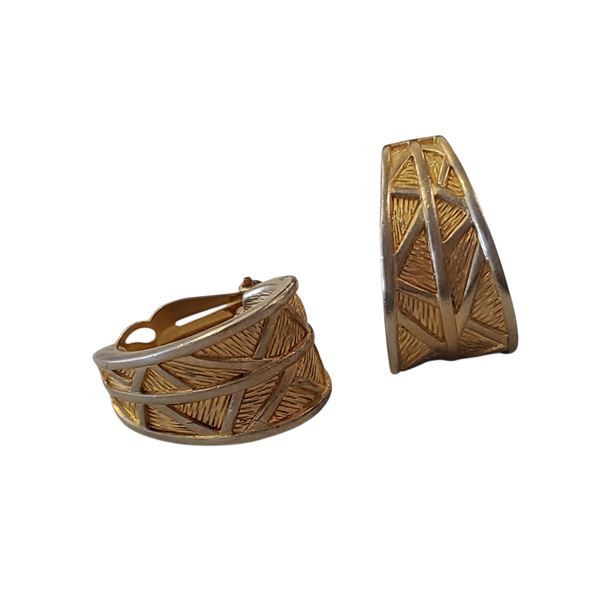 Vintage Givenchy Gold Tone Clips Earrings - R.V. $148 (No COA)