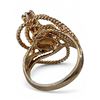 Image 2 : Vintage Avant-Garde Style HGE Rhinestone Rope Design Ring - Size 6.6