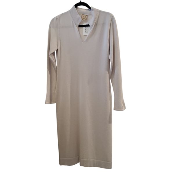 Artigiani Milanesi Taupe Sweater Dress, 100% Cashmere, Size L - Homemade Bowen Island, R.V. $901