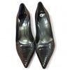Image 2 : Gucci Black Water Snake Leather Bamboo Heels, Size 8 1/2 - Used condition (no COA)