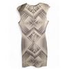 Image 2 : Vintage Torn by Ronny Kobo "Morgan" Sleeveless Bodycon Black & White Maze Pattern Dress - Size M