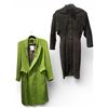 Image 1 : Group of 2 Vintage Black Suede & Smyth Green Lining Silk Coats, Size XS & S/M - Total R.V. $124.100