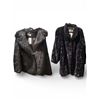 Image 1 : Group of 2 Vintage Faux Fur Black Coats, includes Daville Made in Paris (France) - Size M, Total RV.