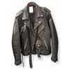 Image 1 : Vintage Moto Leather Jacket, Size L - R.V. $199
