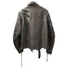 Image 2 : Vintage Moto Leather Jacket, Size L - R.V. $199