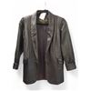 Image 1 : Vintage Hoi Cheung Black Leather Jacket, Size 7 - R.V. $159