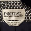 Image 3 : Vintage Designer Ports Lined Houndstooth Pattern Suit, w/ Blazer & Pencil Skit - Size 6 (Top) & 4 (S