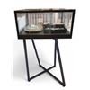 Image 1 : Black Glass Display Case Cabinet - approx. 24" x 24" x 43"