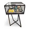 Image 1 : Black Glass Display Case Cabinet - approx. 24" x 24" x 43"