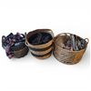 Image 1 : Group of 3 baskets & Accessories Content - includes crochet Blanket, Tops & More