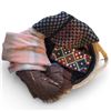 Image 3 : Group of 3 baskets & Accessories Content - includes crochet Blanket, Tops & More