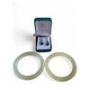 Image 1 : Vintage group of 2 Jade Bangle & Hook Earrings - Total R.V. $139