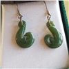 Image 3 : Vintage group of 2 Jade Bangle & Hook Earrings - Total R.V. $139