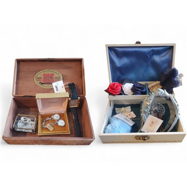 Vintage Michael Kors Watch & Assorted Jewelleries - includes pins, Brooches & Display Boxes