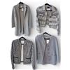 Image 1 : Vintage group of 4 Gray Blouses, Jackets & Coats, Size XS - includes Peter Nygard Silk Jacket, Banan
