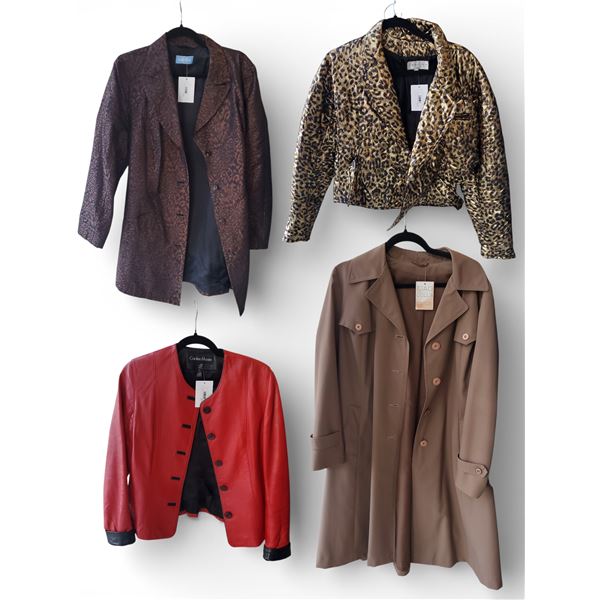 Vintage group of 4 Women's Jackets & Coats, Size M/L - Approx. Total R.V. $289