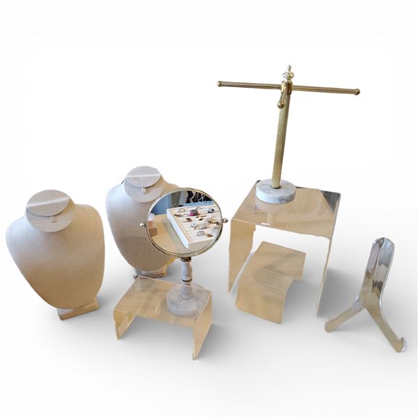 Group of approx. 10 pcs Jewellery Display, Mirror & Stands