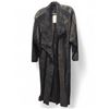 Image 1 : Vintage Marquis Black Suede Trench Coat, Size S/M - R.V. $198.100