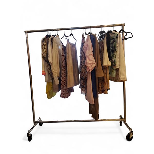 Rack full of Vintage Women's Clothes - various Sizes & Brands (rack is included)