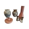Image 1 : Vintage group of Ceramic & Brass Vases, includes Antique Chevalier Opera Glasses