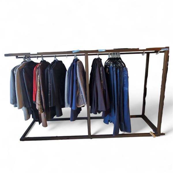Retail Metal Glass Top Shelf Rack - approx.8ft L, from Nordstrom Valentino Store (Bidder is responsi