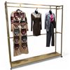 Image 1 : Retail Metal Shelf Double-Racks - approx.80" x 80", from Nordstrom Valentino Store (Bidder is respon