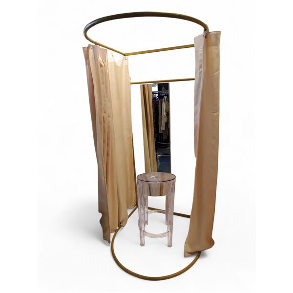 Golden Arch Retail Changing Room Set - includes Curtain, Mirror & Stool