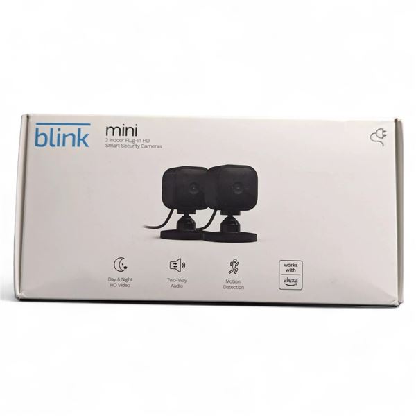 2 Pack Blink Mini 1080p WIFI Security Camera System (x3 - currently in used in the store)