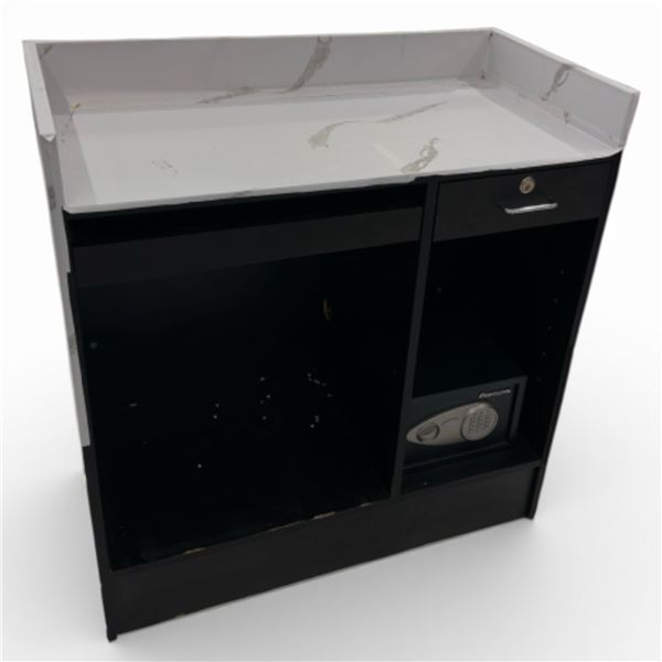 Retail Counter Store & Safe included - approx. 3ft x 35" (key is included - Bidder is responsible fo