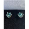 Image 3 : 2.00 CT TW GRA CERTIFIED ROUND BRILLIANT CUT MOISSANITE STONES VVS INTENSE GREENISH BLUE COLOR SET I