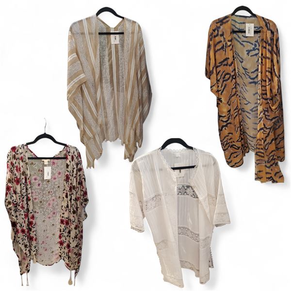 Group of 6 Vintage Premium Women's Clothes - includes Dresses, Cardigan, Floral Duster & More