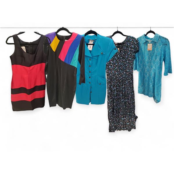 Group of 5 Vintage Premium Women's Dresses - Various sizes