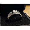 Image 2 : New Platinum Plated 1.0ct Simulated Diamond (CZ) Man's Ring - Resizable