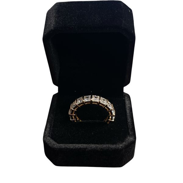 New 18K Gold Plated 8.5cttw Simulated Diamond (CZ) Infinity Ring - Size 9