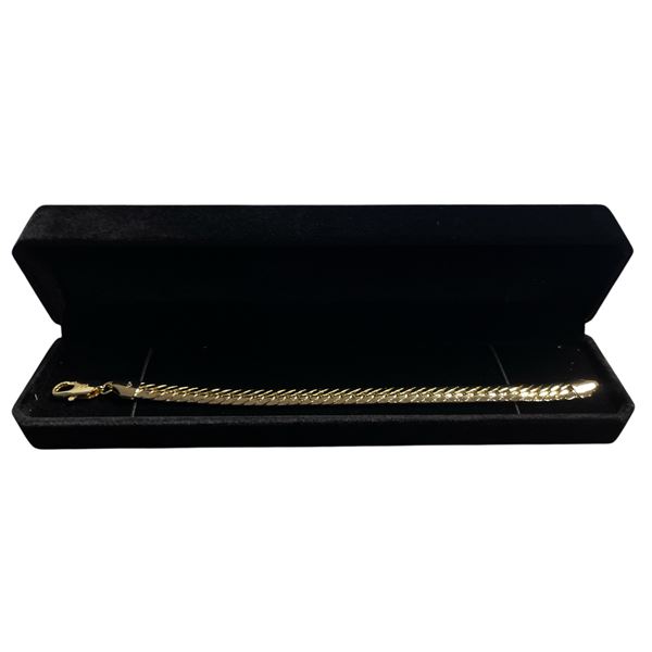 New 14K Gold Plated 9.00mm Serpentine Bracelet 8.0" Long