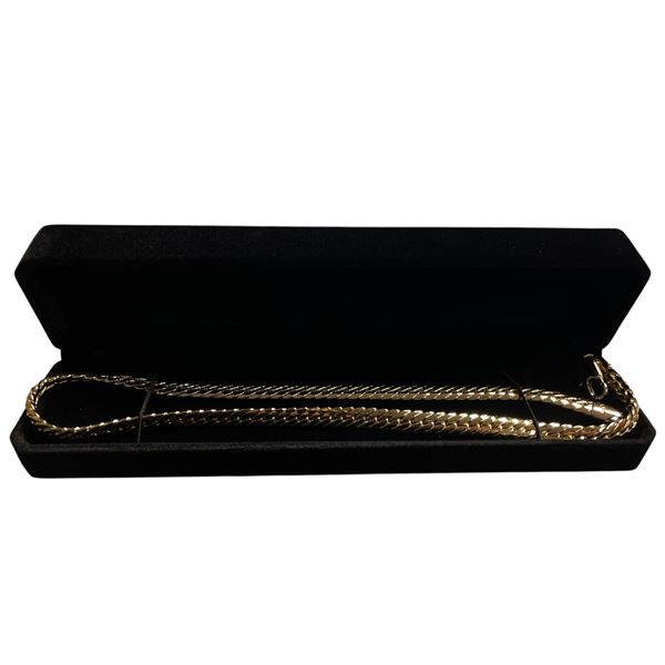 New 14K Gold Plated 9.0mm Serpentine Necklace 20" Long