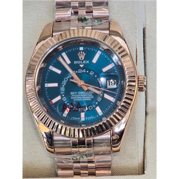 ROLEX SKY-DWELLER 42 MM REF# 336935 FULLY AUTOMATIC - AAA QUALITY REPLICA WATCH, BLUE DIAL WITH WHIT