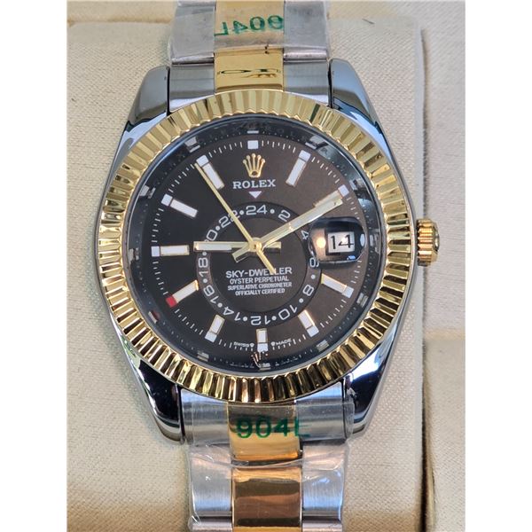 ROLEX SKY-DWELLER 42 MM REF# 326933 FULLY AUTOMATIC - AAA QUALITY REPLICA WATCH, BLACK DIAL WITH WHI