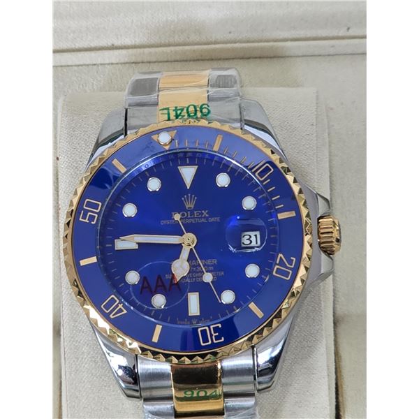 ROLEX SUBMARINER â€œBLUESYâ€ FULLY AUTOMATIC - AAA QUALITY REPLICA, BLUE 