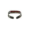 Image 1 : 925 Sterling Silver Red Stone Bracelet Approx. 19.35