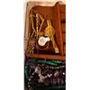 Image 4 : Assorted Lot of Beaded Necklaces, Cuff Links, Jacket Clips