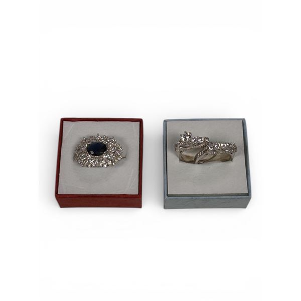 Group of 3 925 Sterling Silver Rings 17.3 Grams