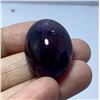 Image 2 : One Oval Cabochon Cut Natural Amethyst, Measuring 27.86 x 20.37 x 14.31mm, Exactly Total Weight 56.4