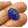 Image 2 : One oval cabochon cut natural tanzanite, measuring 13.07 x 10.64 Ã— 7.07mm, (depth est.) ap