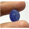 Image 3 : One oval cabochon cut natural tanzanite, measuring 13.07 x 10.64 Ã— 7.07mm, (depth est.) ap