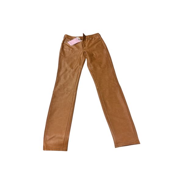 New w/Tags Avec Les Filles Brown Pleather Pants Size S Retail $118