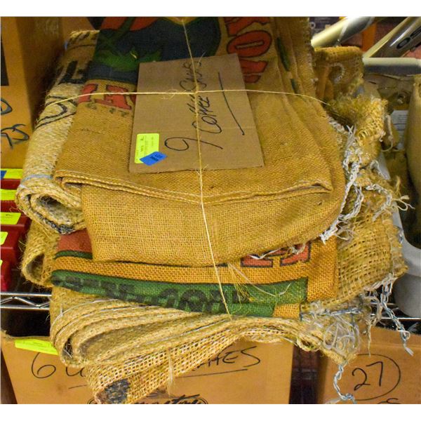 BUNDLE OF 9 COFFEE SACKS