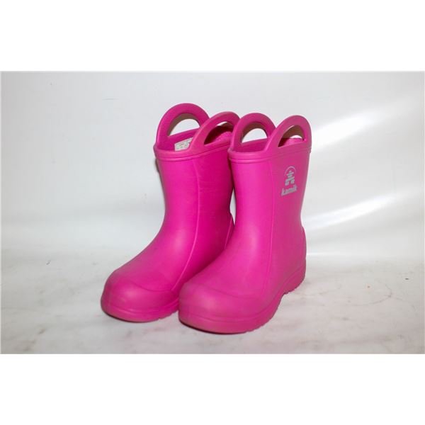 GIRLS CHILD SZ 12 KAMIK PINK RAINBOOTS