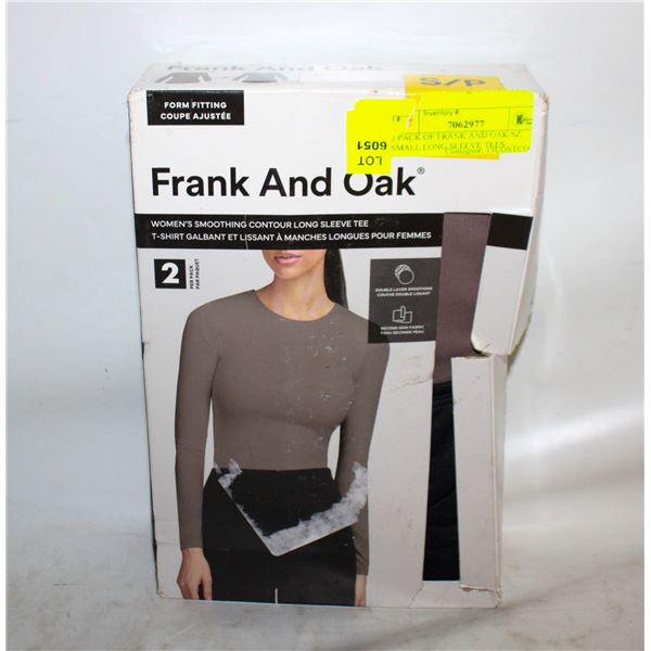 2 PACK OF FRANK AND OAK SZ SMALL LONG SLEEVE TEES