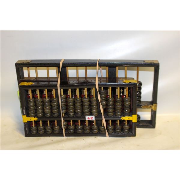 3 VINTAGE CHINESE WOODEN ABACUS WITH